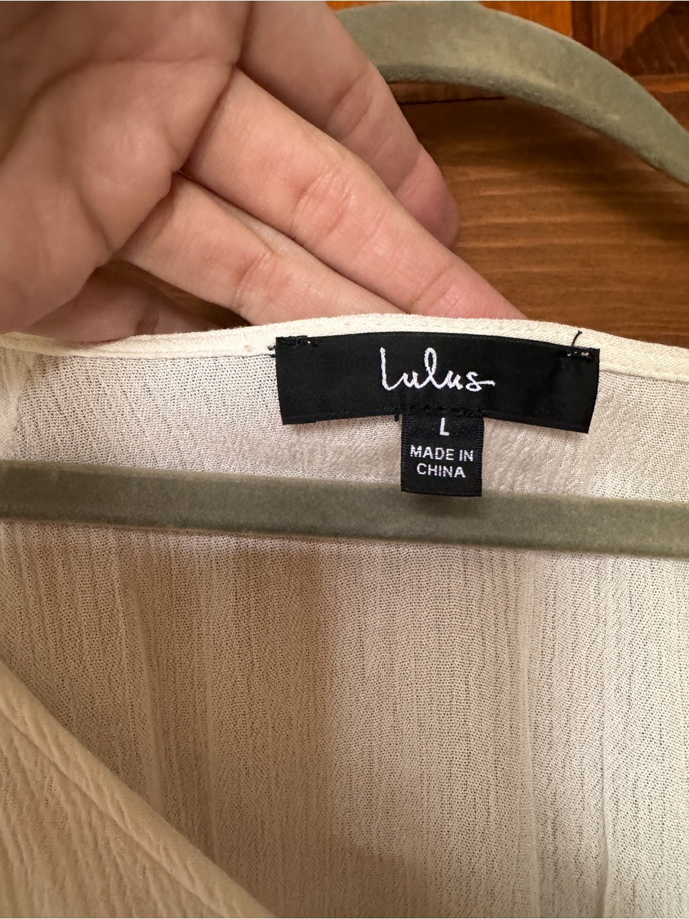 Lulu's White Crochet-Trim Button Front Blouse - Picture 7 of 8